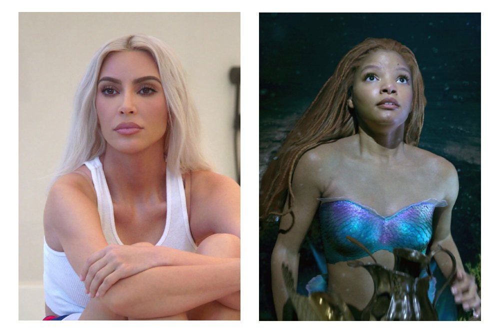 Kim Kardashian inside "The Kardashians" and Halle Bailey "The little Mermaid"